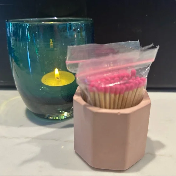 Anthropologie Tenn Prarie Pink Striker Match Holder - Picture 7 of 13